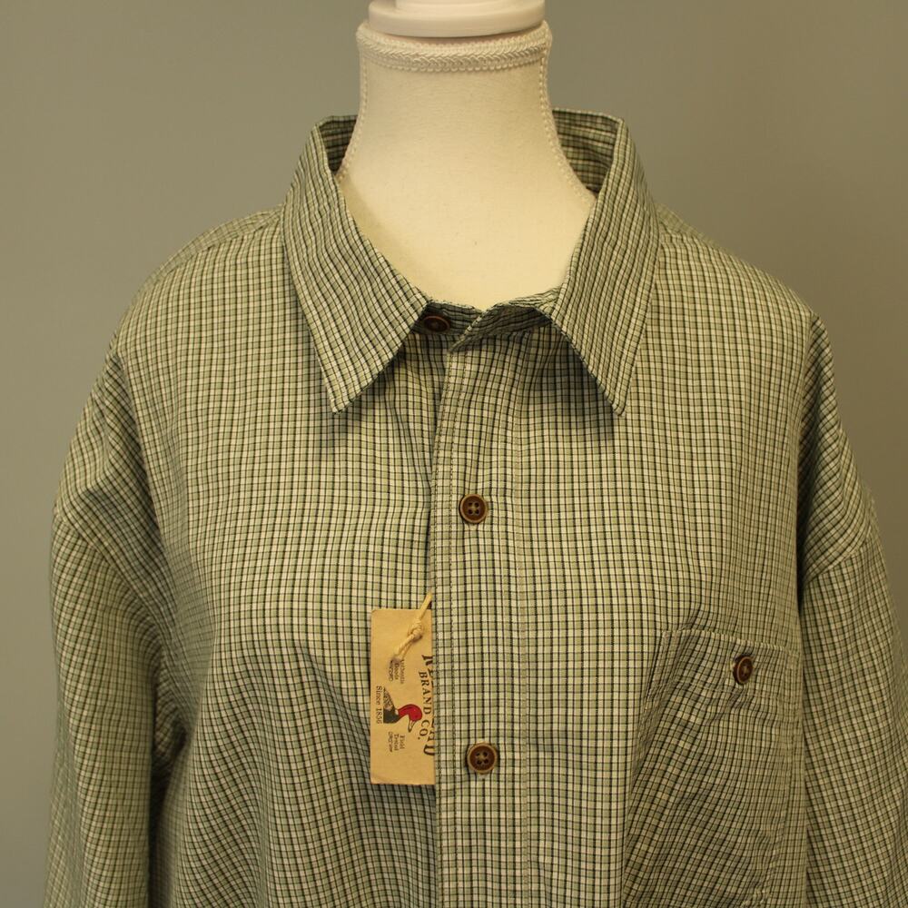 Red Head Men's Shirt Button Front Short Sleeve 3XL Green Plaid NWT